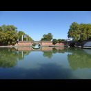Die Ponts-Jumeaux über dem Canal latéral à la Garonne (in Blickrichtung) und dem Canal du Midi (nach rechts abzweigend)